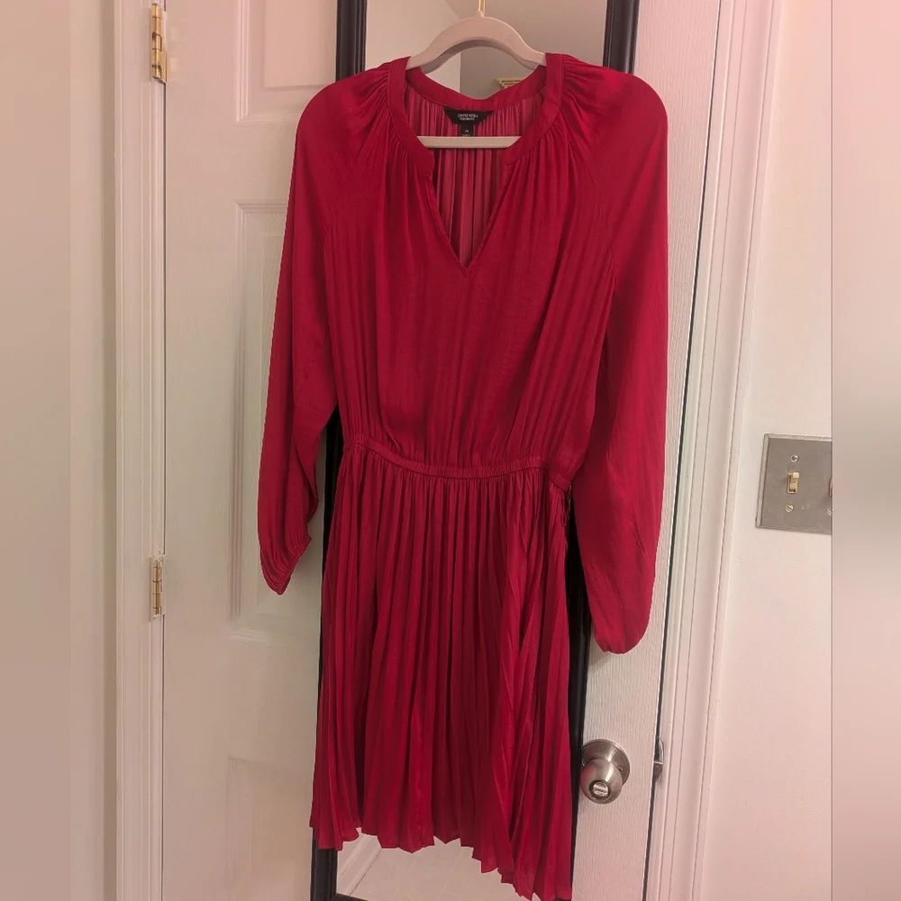 NWT Simply Vera Vera Wang Fuchsia Long Sleeve Dress - Picture 4 of 5